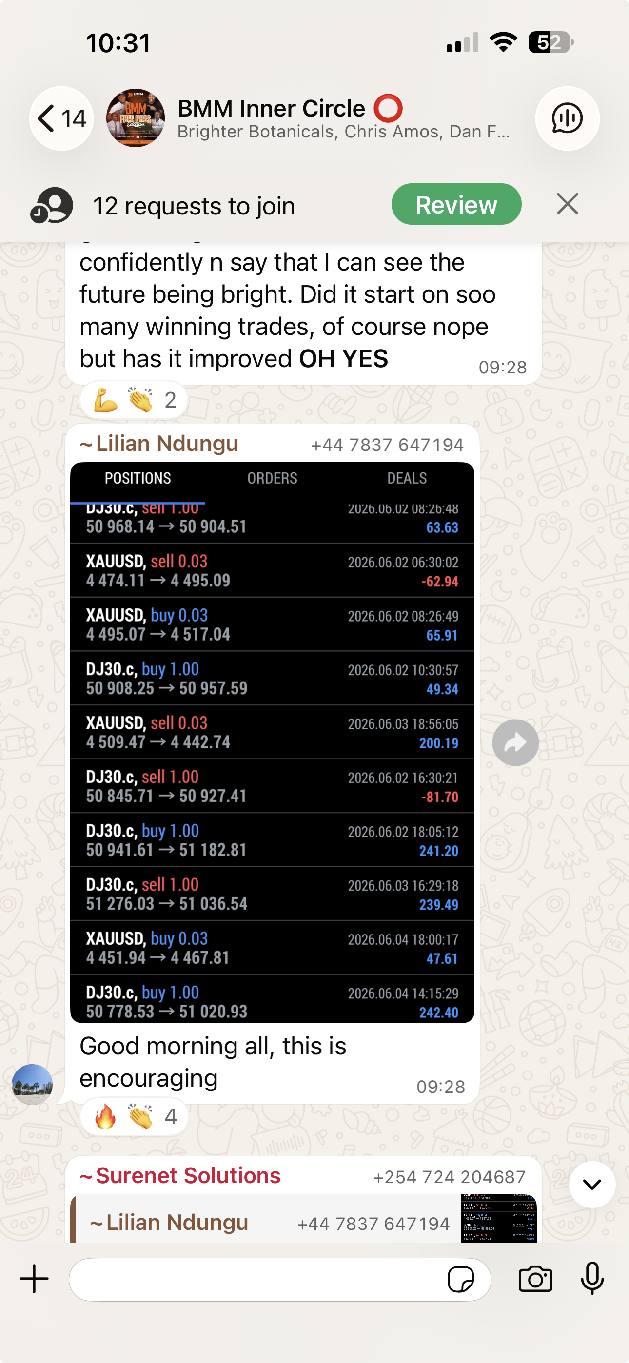 Trader result